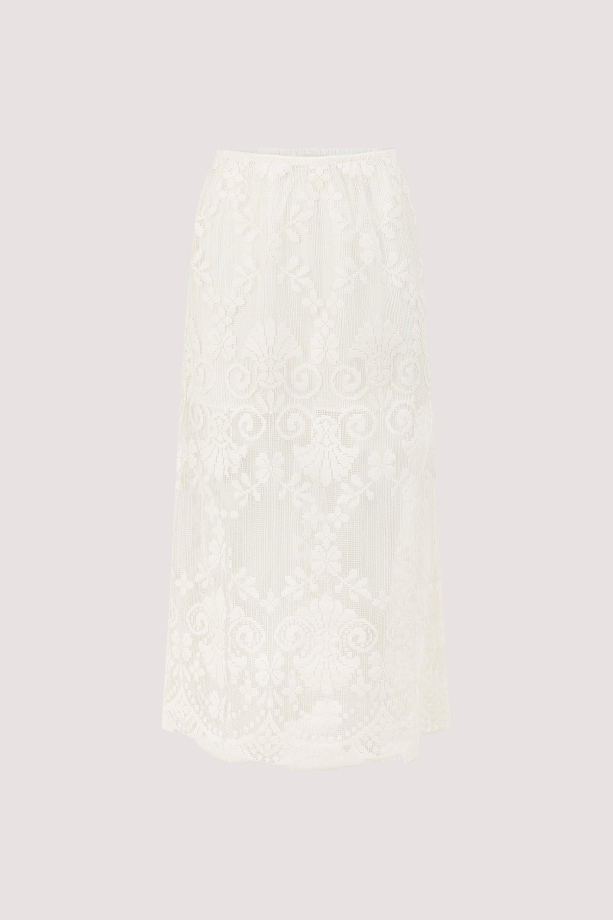 REINA IVORY LACE MIDI SKIRT