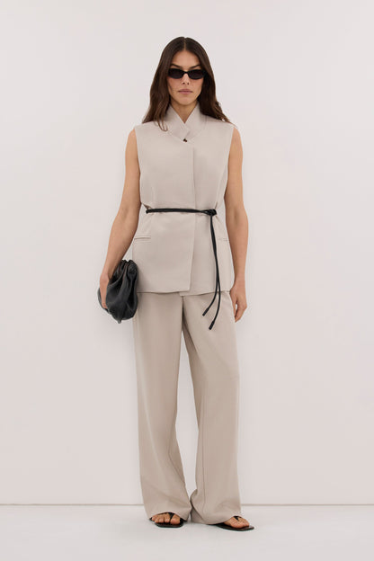 VIDA MUSHROOM STAND COLLAR VEST TOP