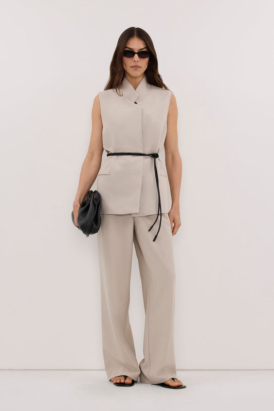 VIDA MUSHROOM STAND COLLAR VEST TOP