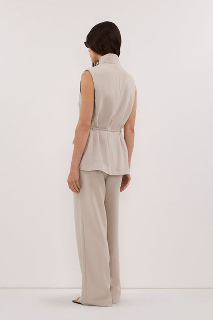 VIDA MUSHROOM STAND COLLAR VEST TOP