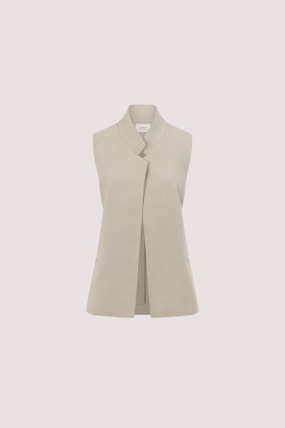 VIDA MUSHROOM STAND COLLAR VEST TOP