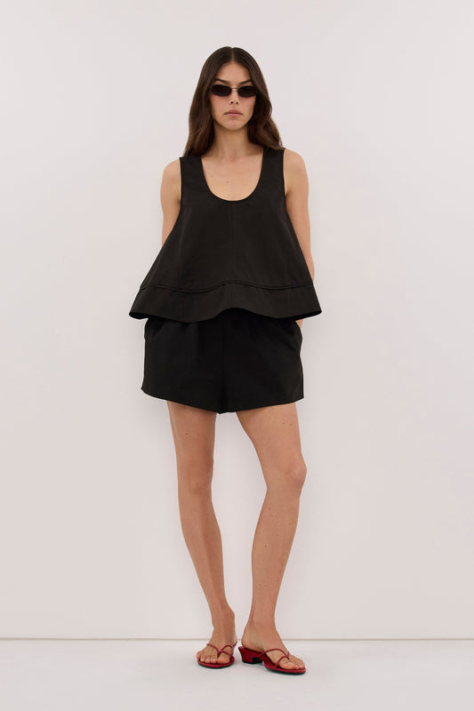 NELLIE BLACK COTTON TOP