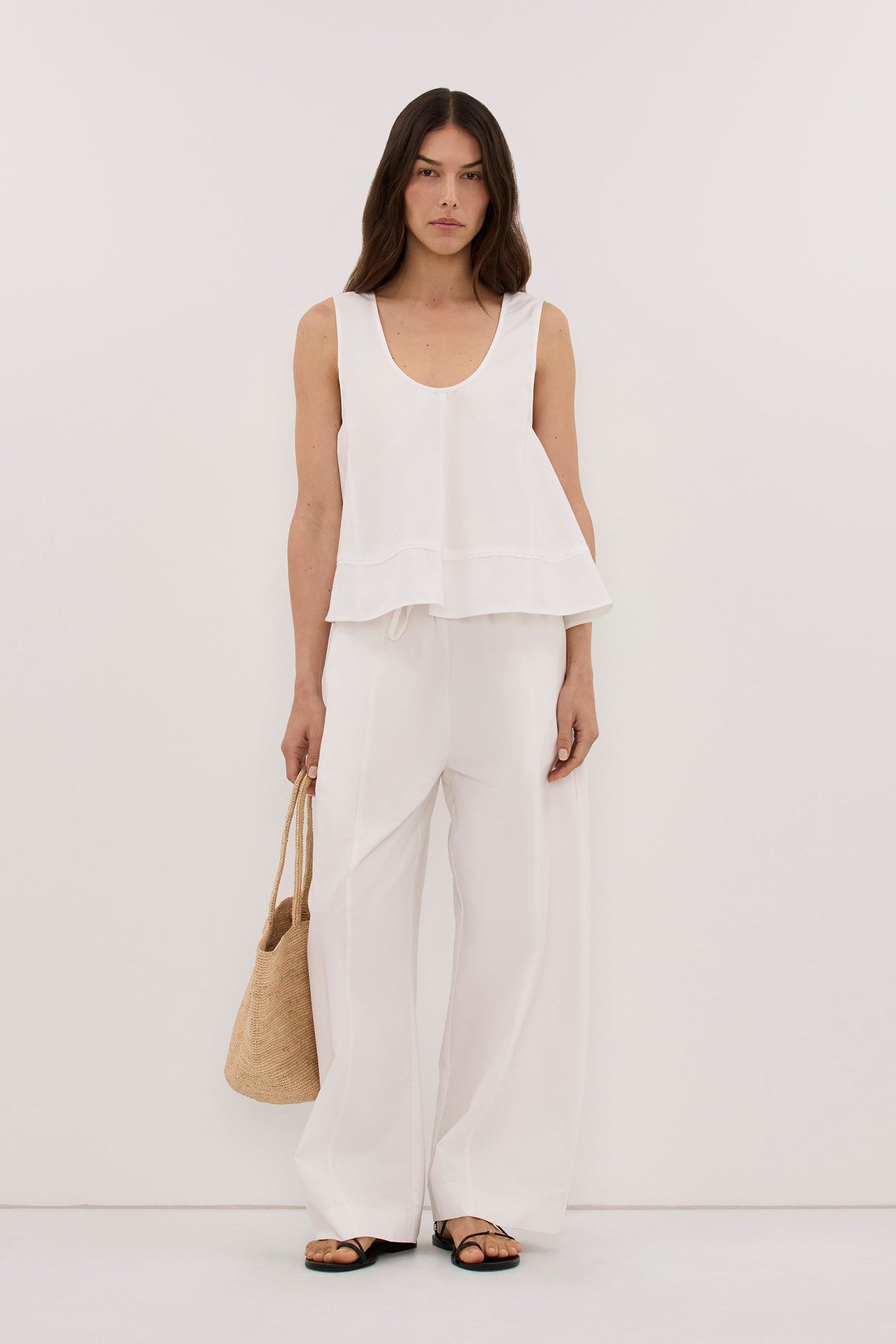 NELLIE WHITE COTTON TOP