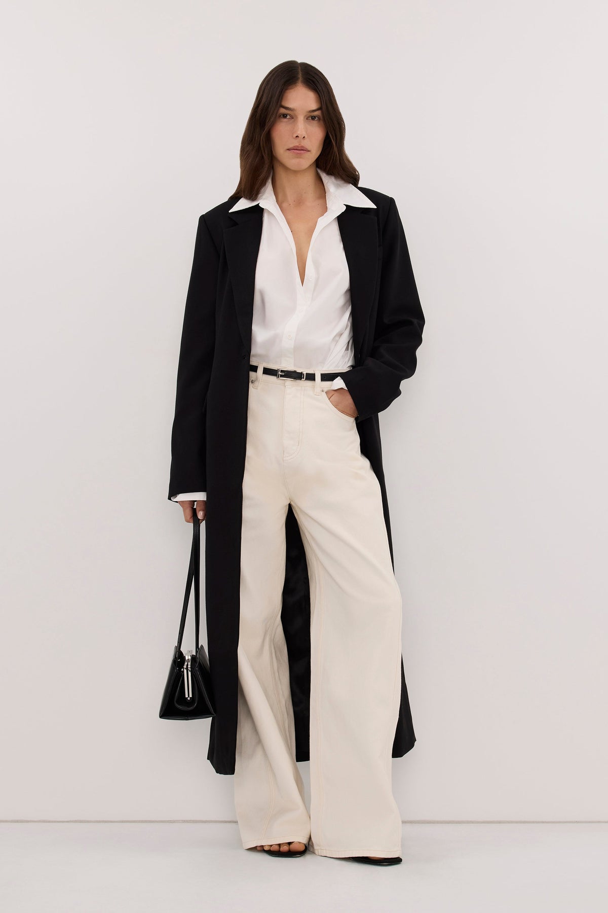 DREW CREAM WIDE LEG DENIM JEAN