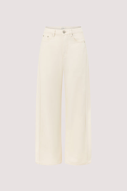 DREW CREAM WIDE LEG DENIM JEAN