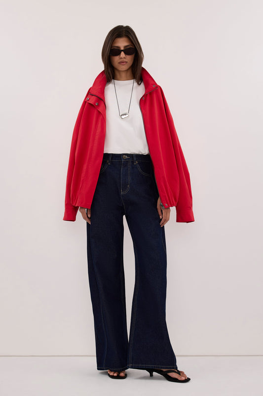 DREW INDIGO WIDE LEG DENIM JEAN