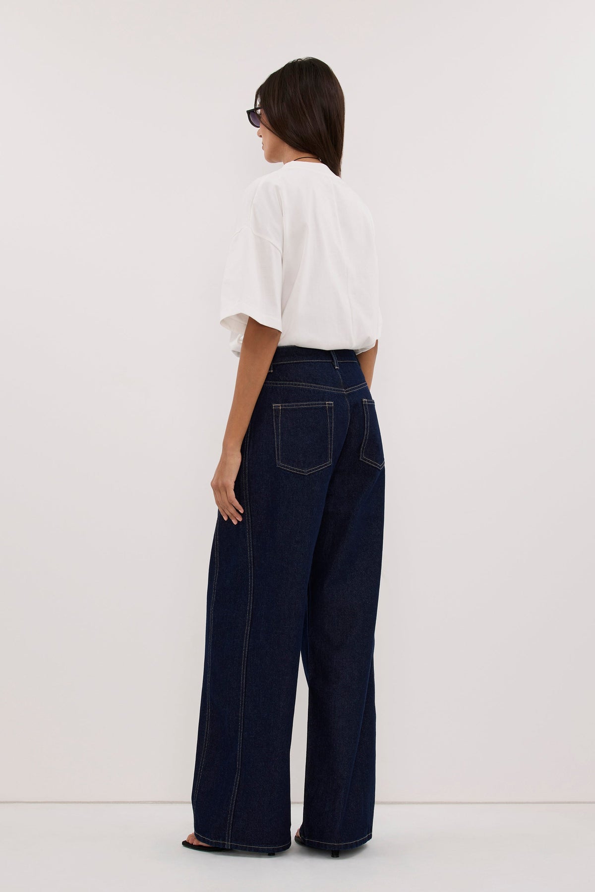 DREW INDIGO WIDE LEG DENIM JEAN