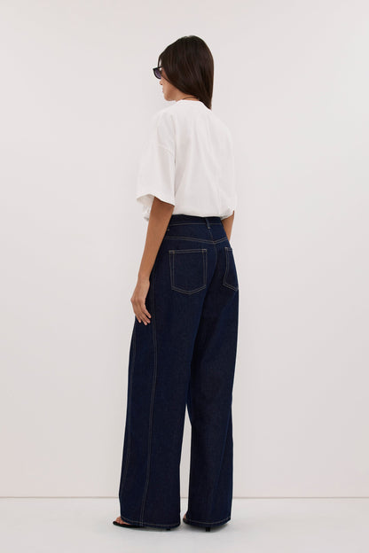 DREW INDIGO WIDE LEG DENIM JEAN